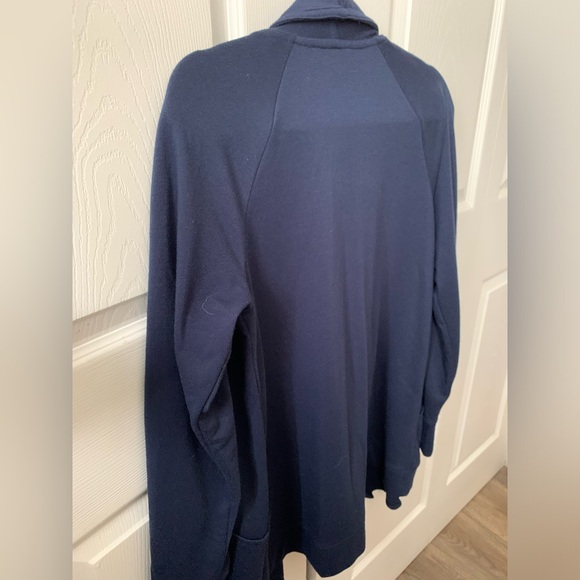 Sonoma Shawl Collar Open Front Cardigan, Casual Style, Medium, Navy - Picture 5 of 9